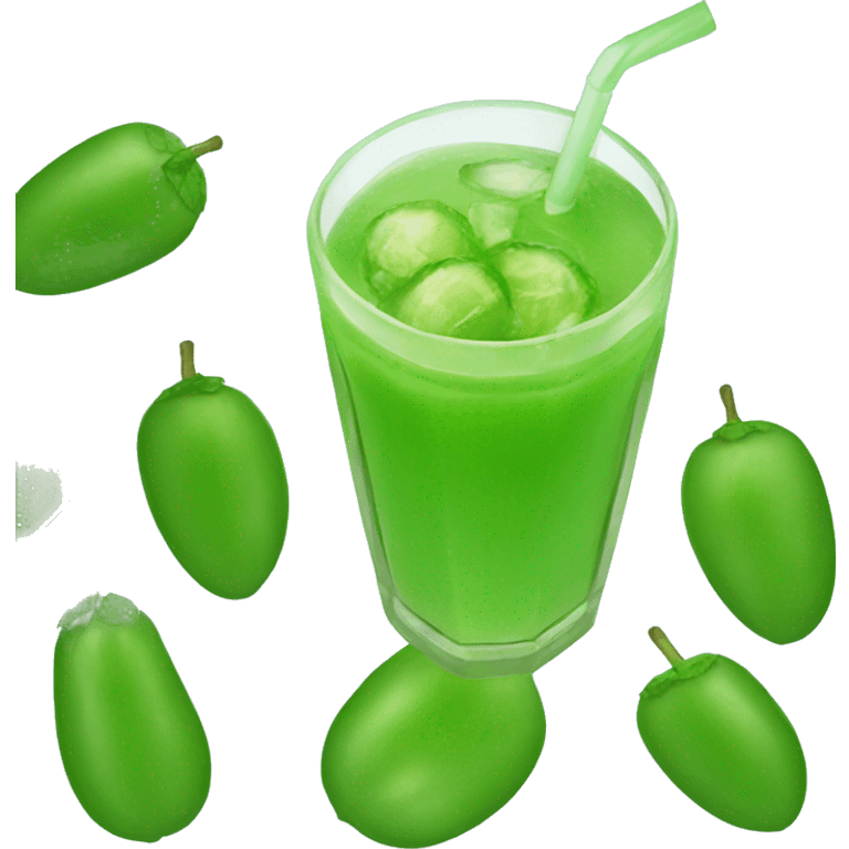 GREEN JUICE WITH ICE emoji