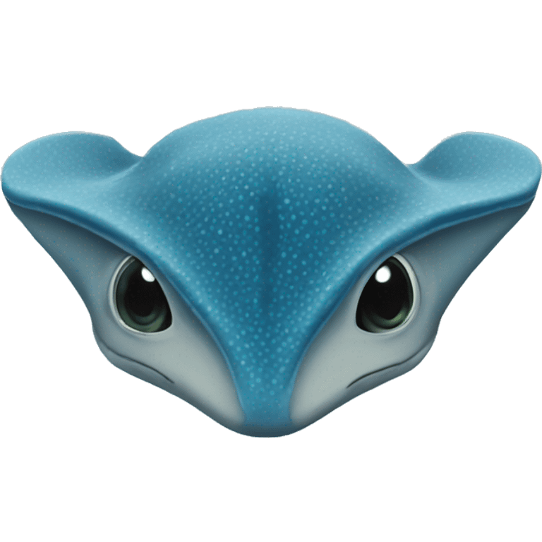 One blue stingray Arial view emoji