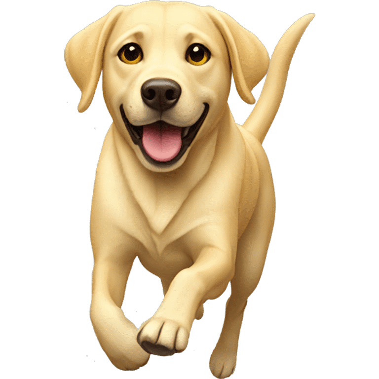 Yellow lab running emoji