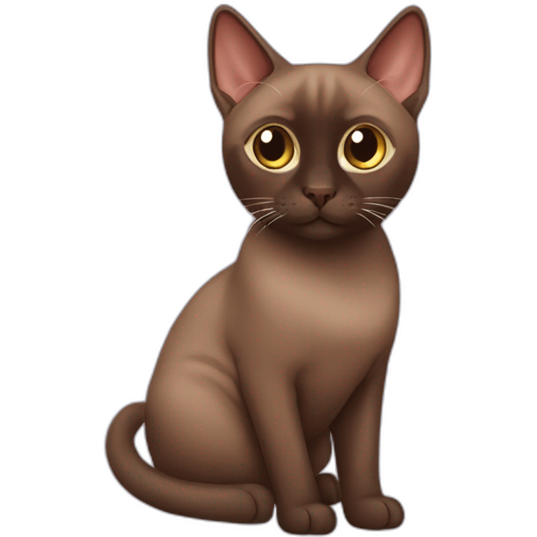 chocolate tonkinese cat emoji