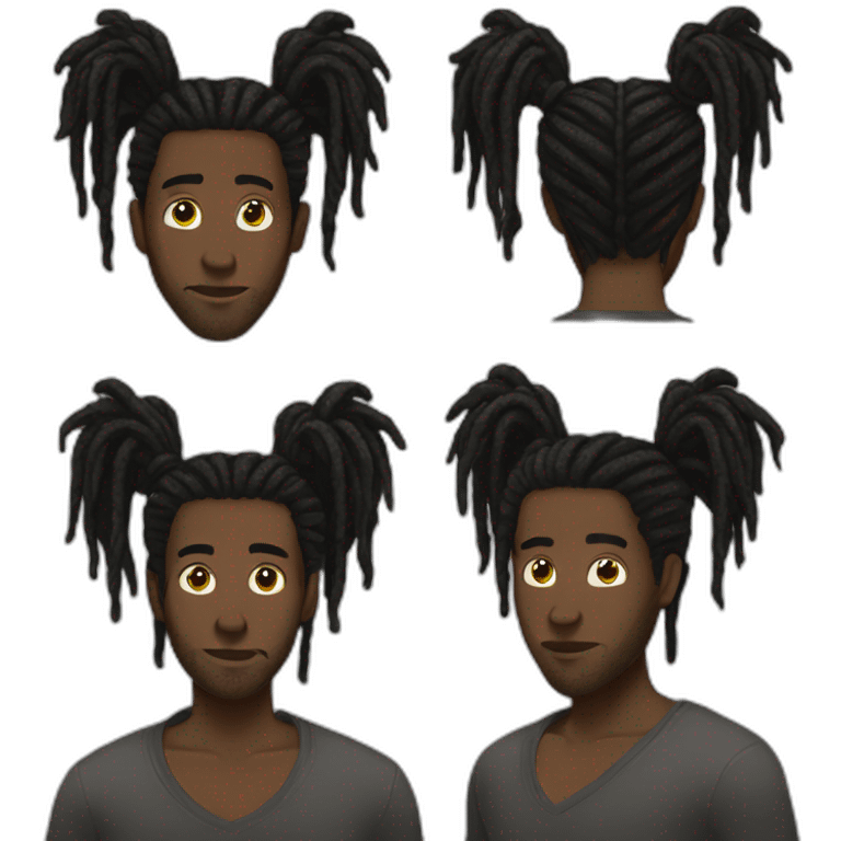 black man-dread locks- Lets'GOOOOOOO emoji