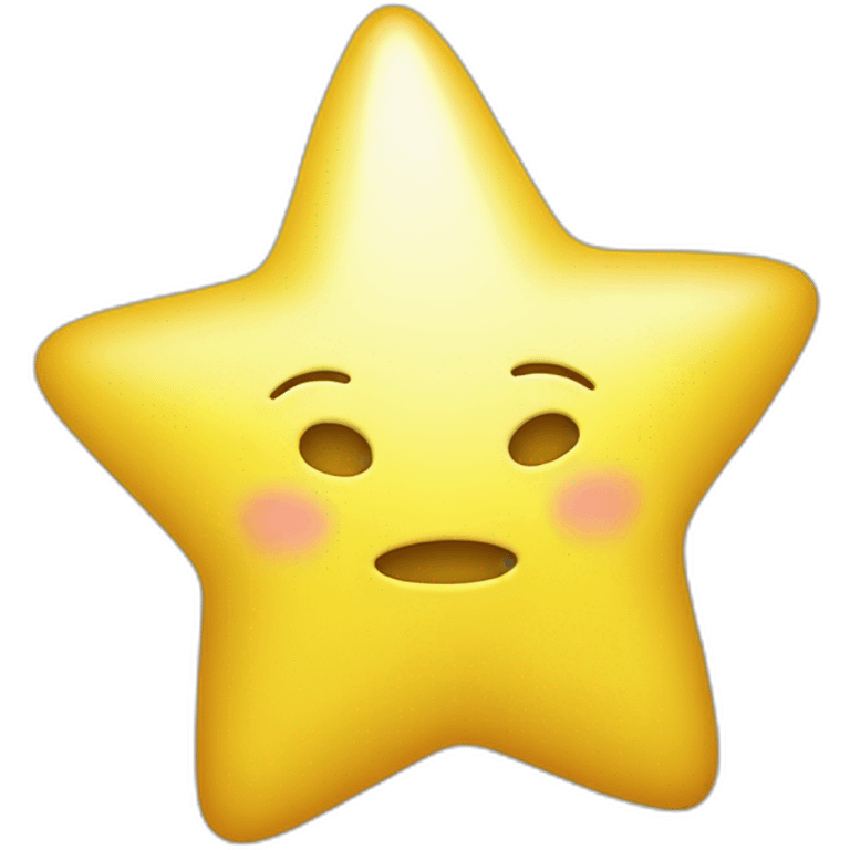 shiny bright yellow star without a face emoji