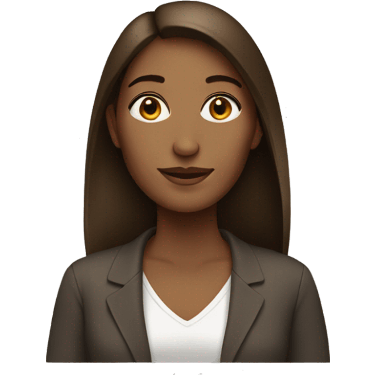 woman with mediun length brown  emoji