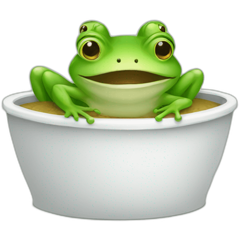 a frog feeling safe emoji