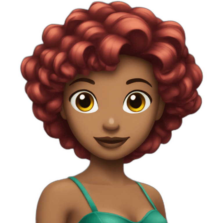 ariel sereia preto emoji