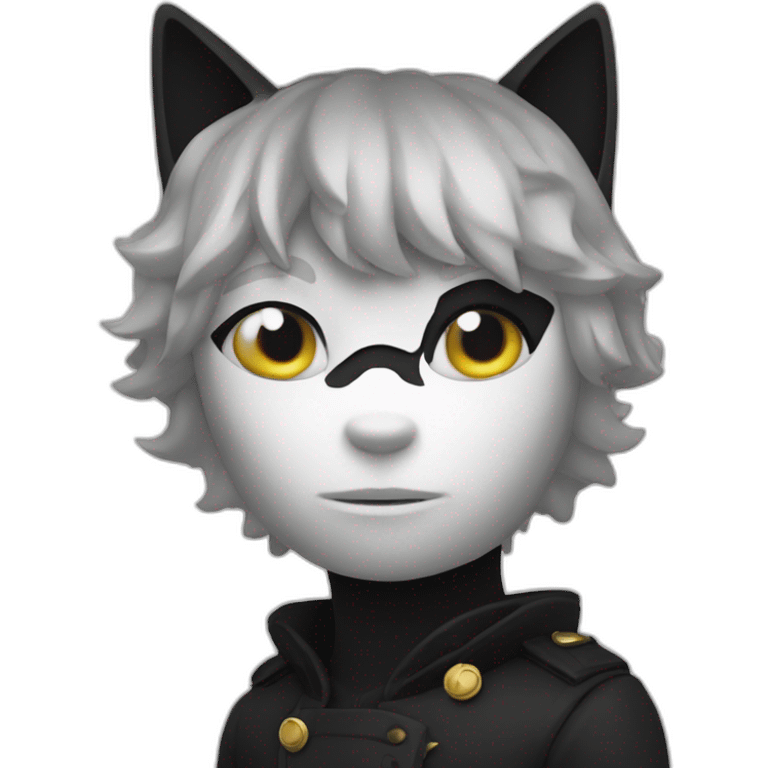 Chat noir et blanc emoji