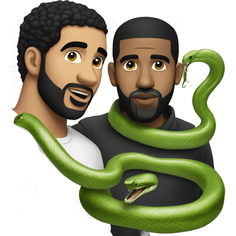 diddy and drake together with snakes emoji