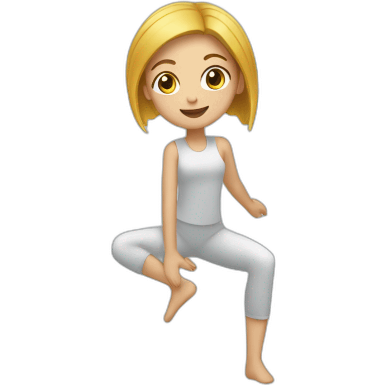 a girl as flexible as a breeze block emoji