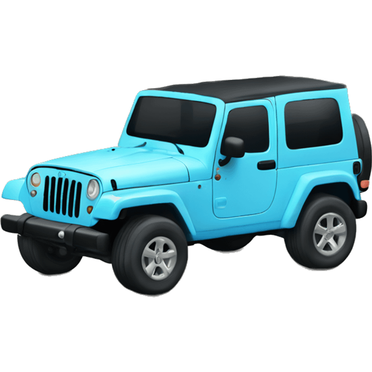 Baby blue jeep emoji