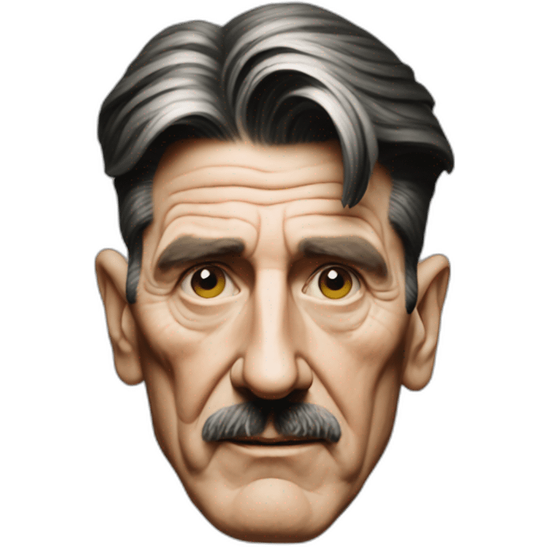 George Orwell face tattoo emoji