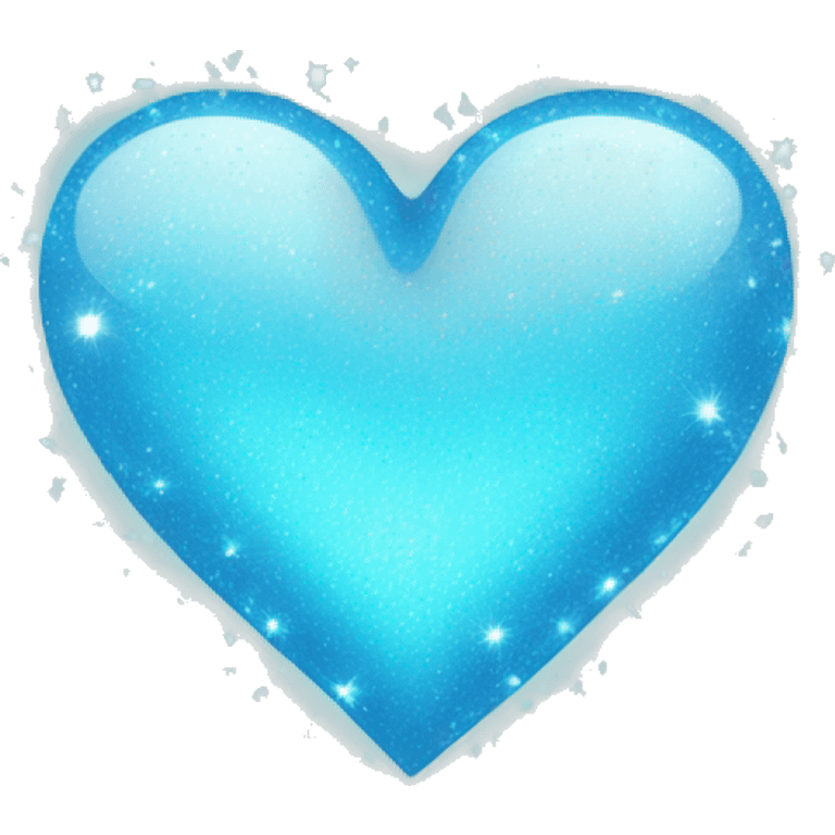 Light blue heart with sparkles emoji