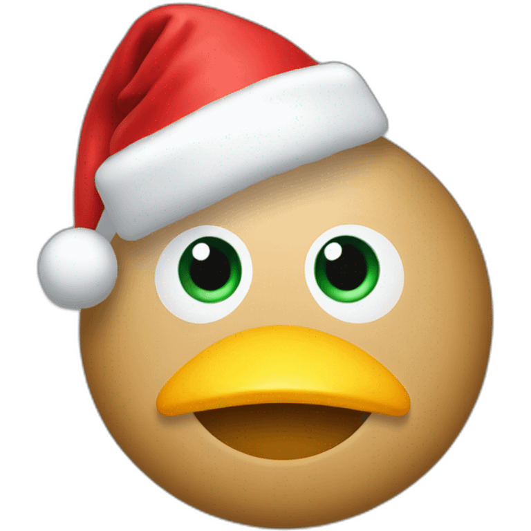 Larry Birds head with Christmashat emoji