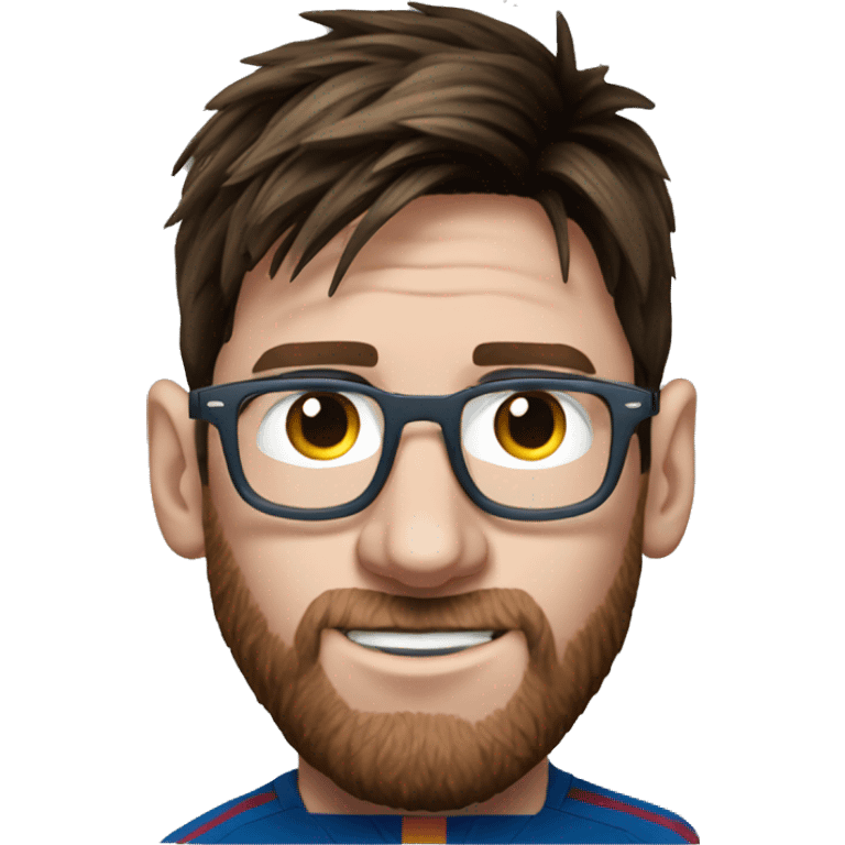 Messi con lentes  emoji