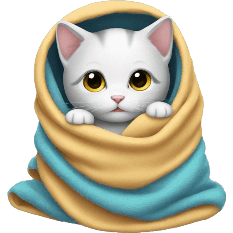 kitten in blanket  emoji