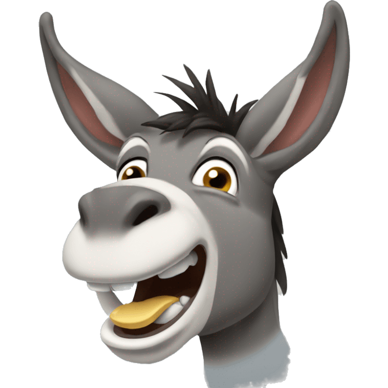 donkey mouth open emoji