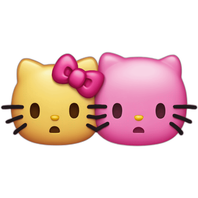 Hello Kitty and Gloomy Bear emoji