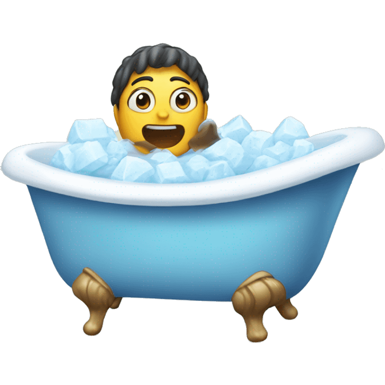 bath with ice  emoji