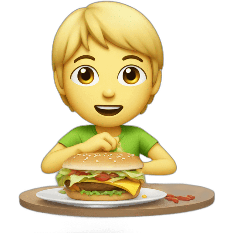 hungry eating lunch emoji