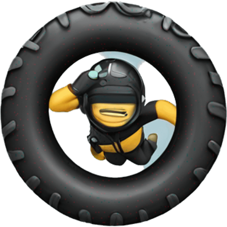 Diver in Tire emoji