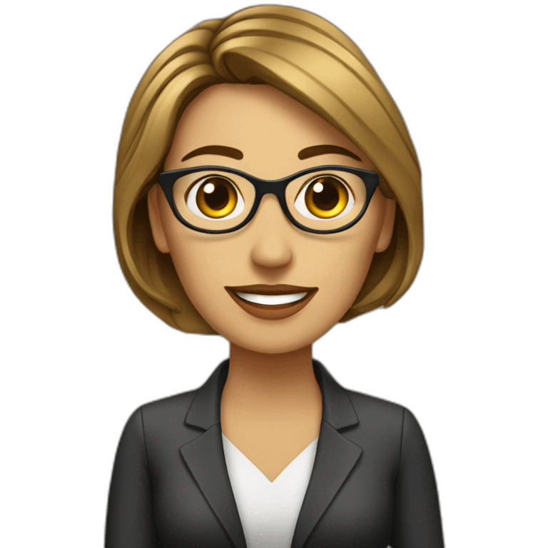 Mujer directora de redes sociales de empresas emoji