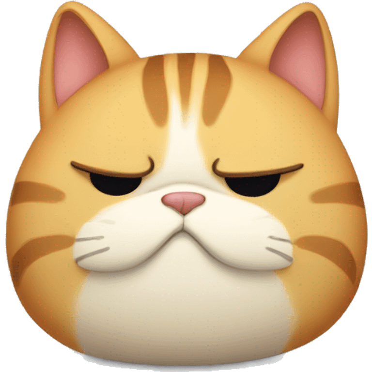 Sad fat cat emoji