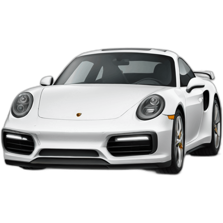 white Porsche turbo s emoji