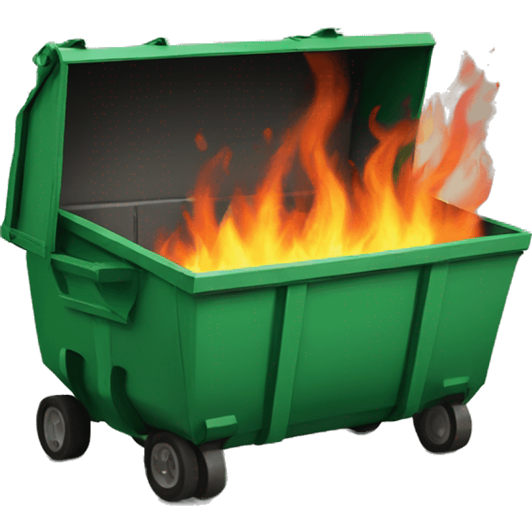 a dumpster fire  emoji