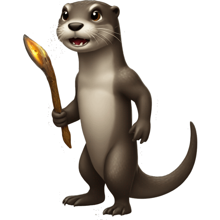 Otter in universe hunting s t rex  emoji