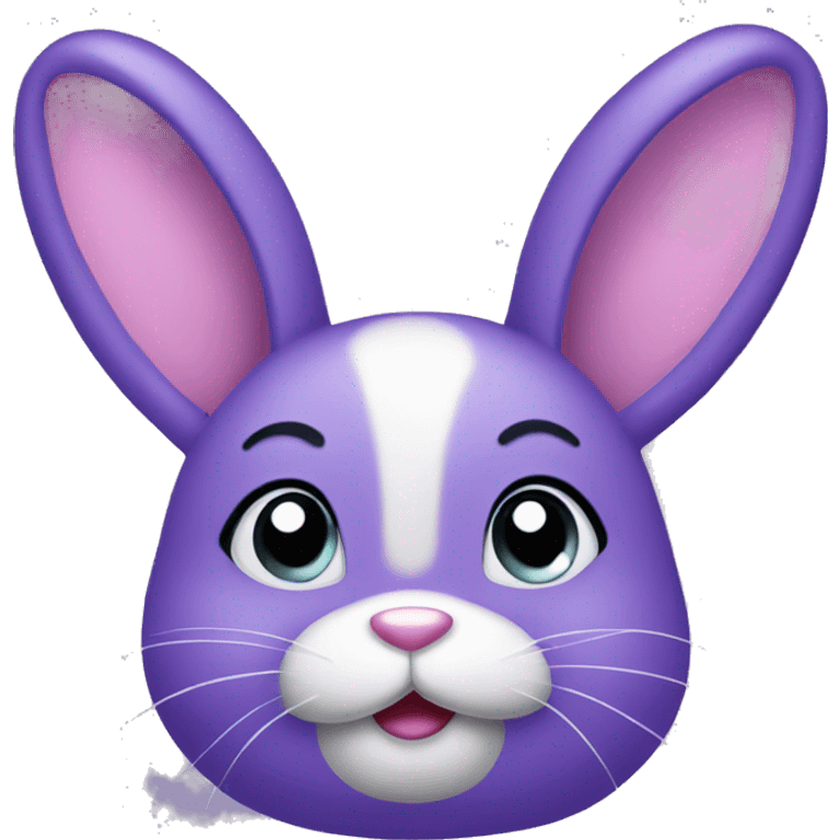 a cute purple bunny emoji