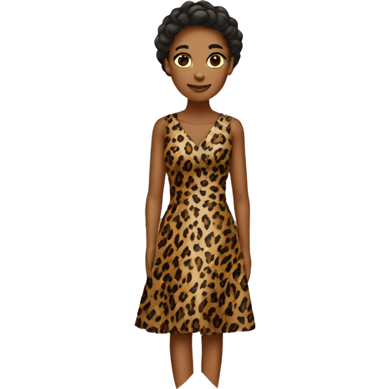 leopard print dress  emoji