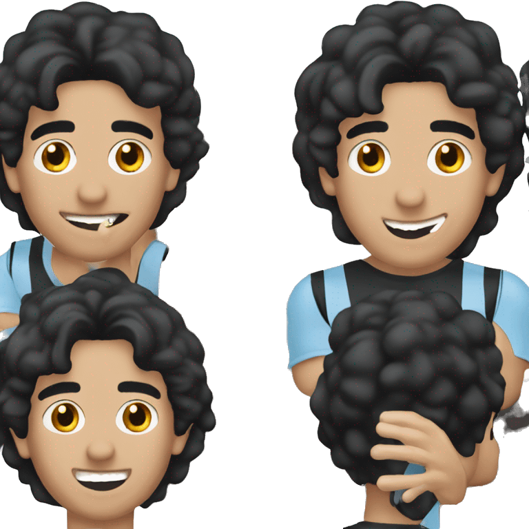 maradona argentina young smile emoji