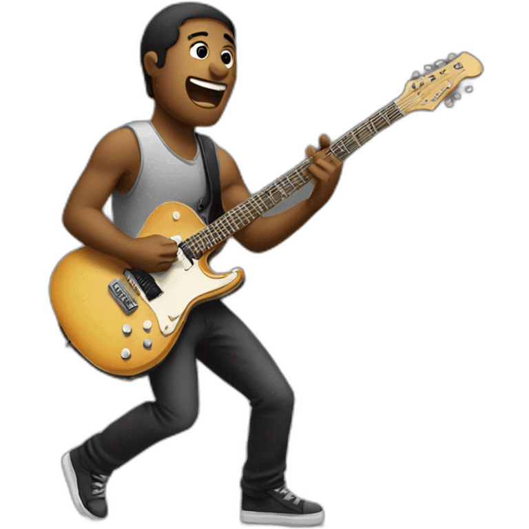 Guitar man in a concert emoji