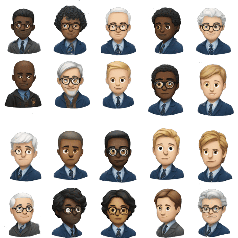 white men, professor, ravenclaw  emoji