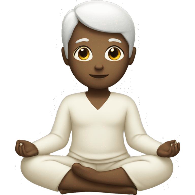 meditation white skin emoji