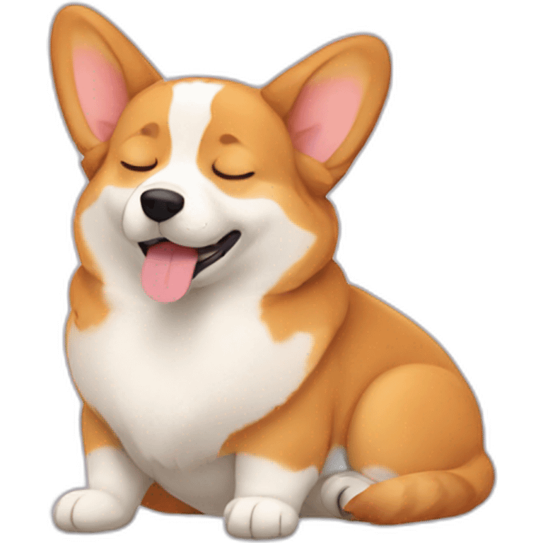 sleeping corgi emoji