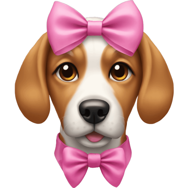 dog with a pink bow emoji