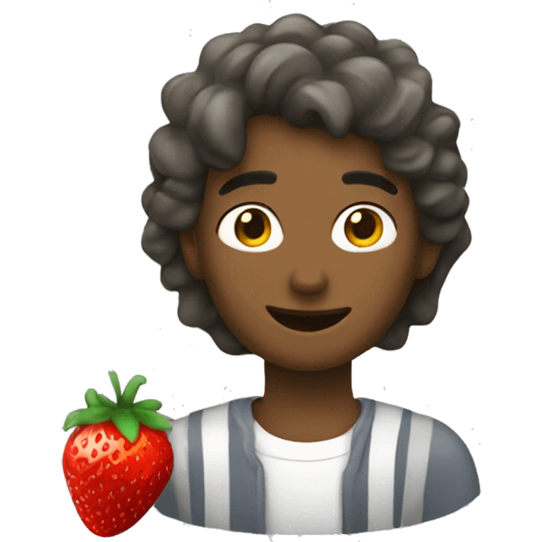 Cesta de fresas  emoji