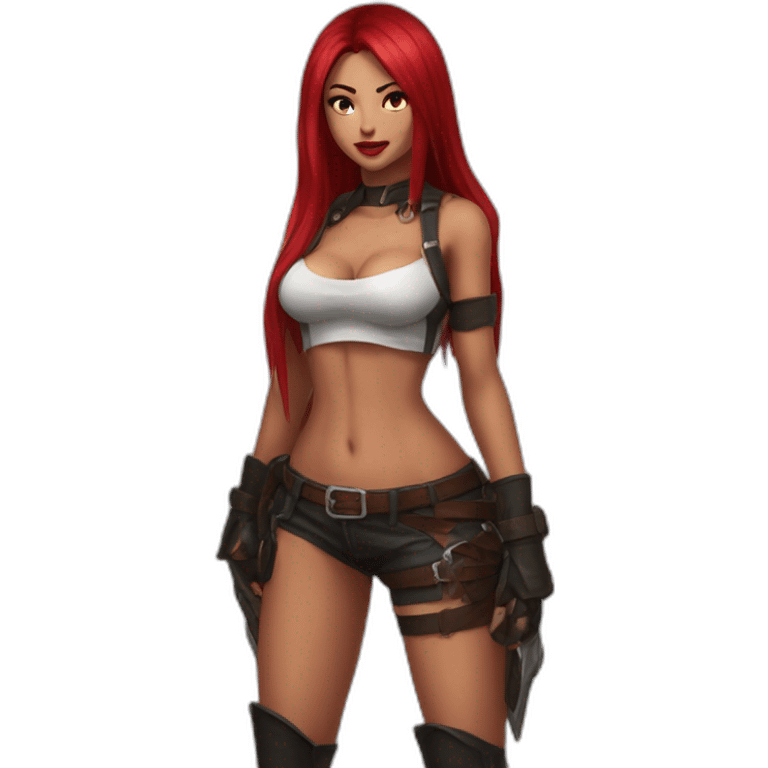 Katarina posing legs and ass sfw emoji