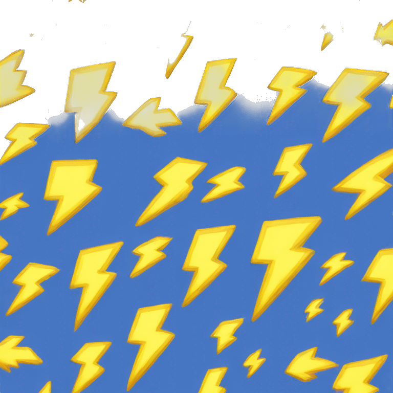  Lightning bolt blue emoji