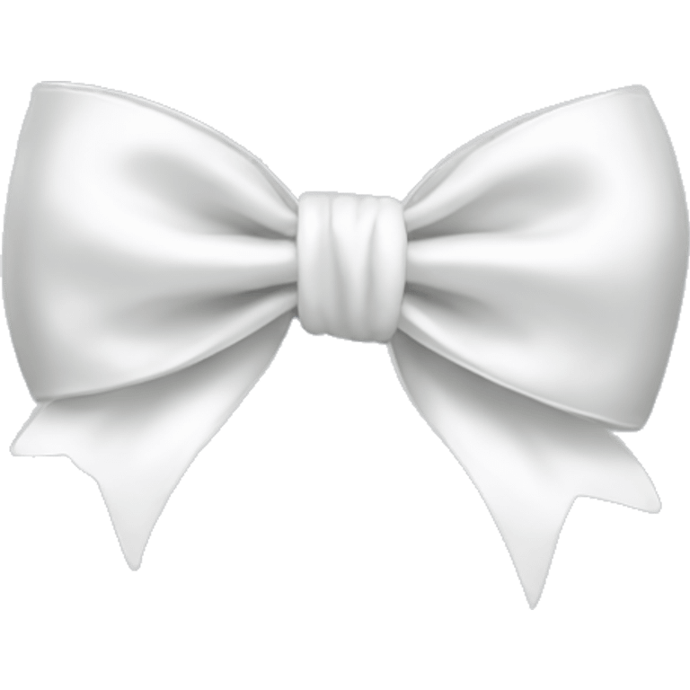 white satin bow emoji