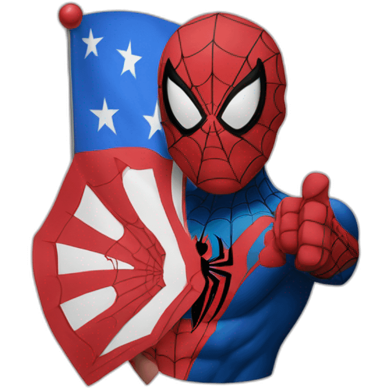 Spiderman with angentine flag emoji