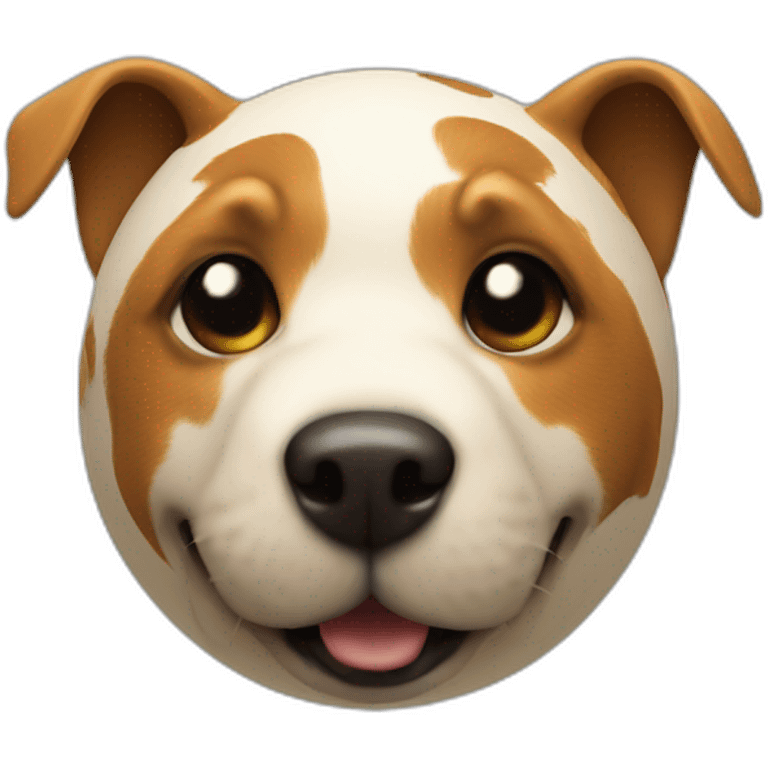 3d sphere with dog skin pattern texture emoji