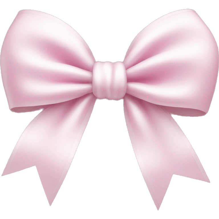 white satin bow on a pink heart emoji