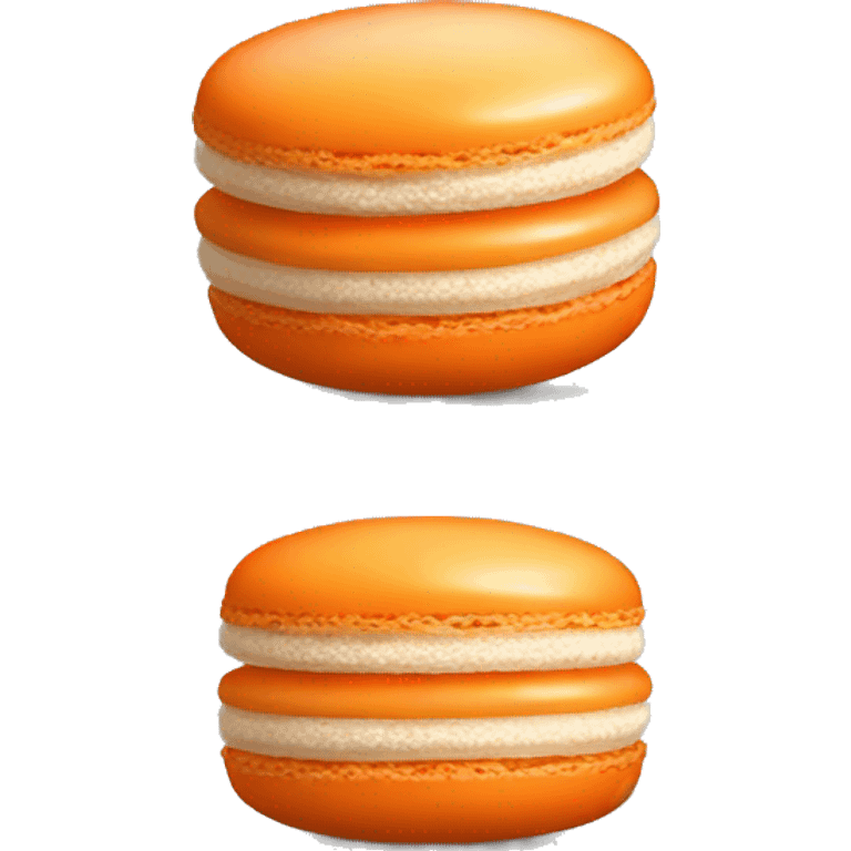 Realistic orange macaroon emoji