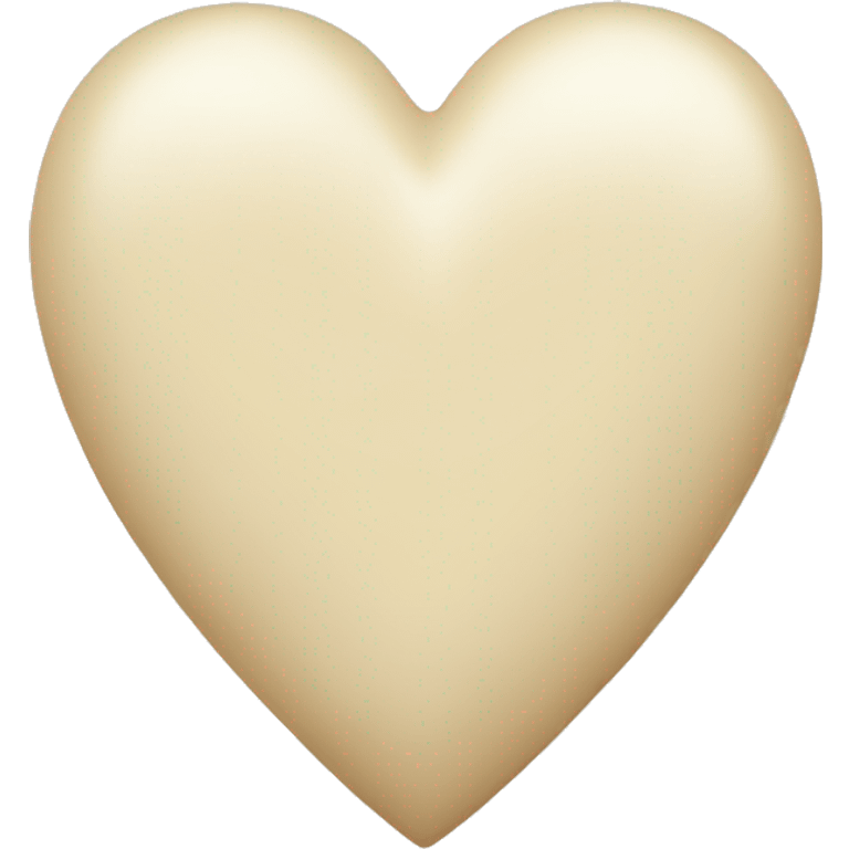 Cream coloured emoji heart without face emoji