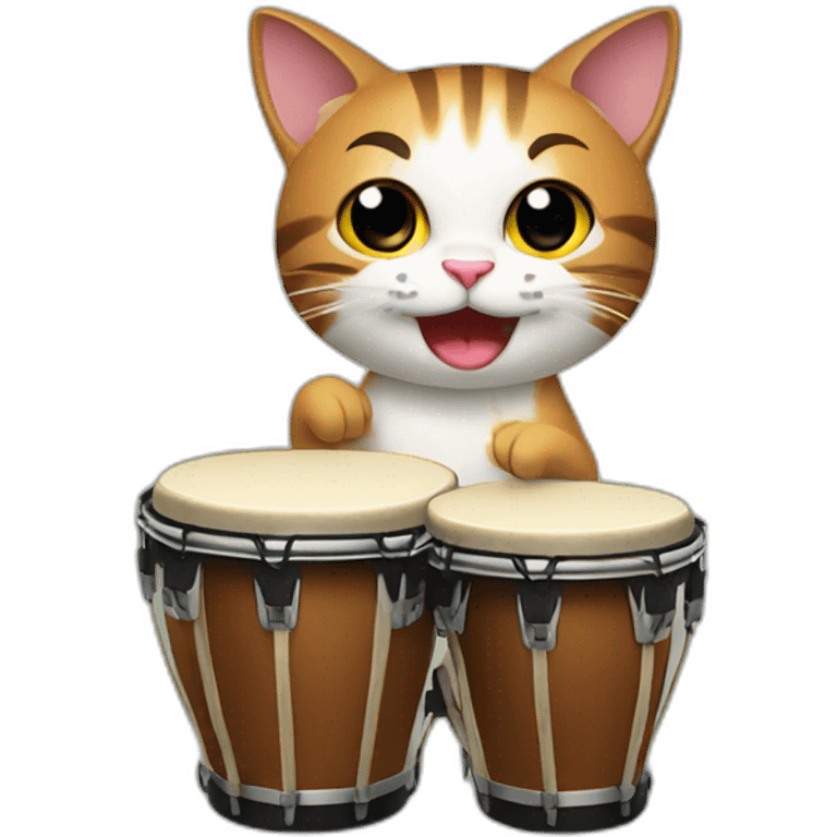 Cat with bongos emoji