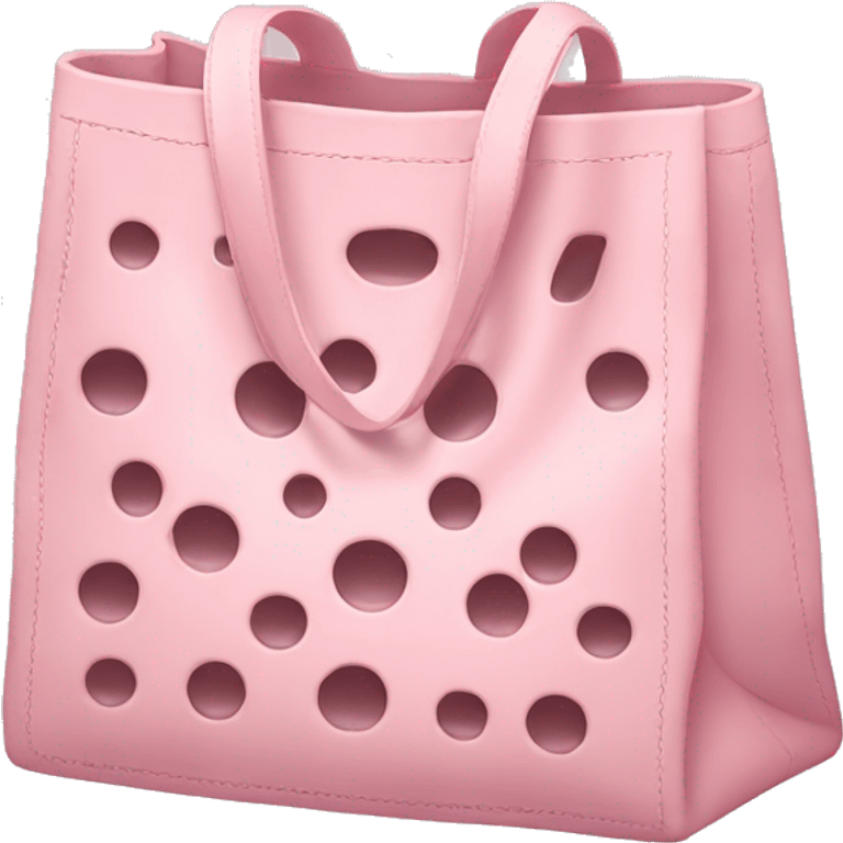 Light pink bag with holes emoji