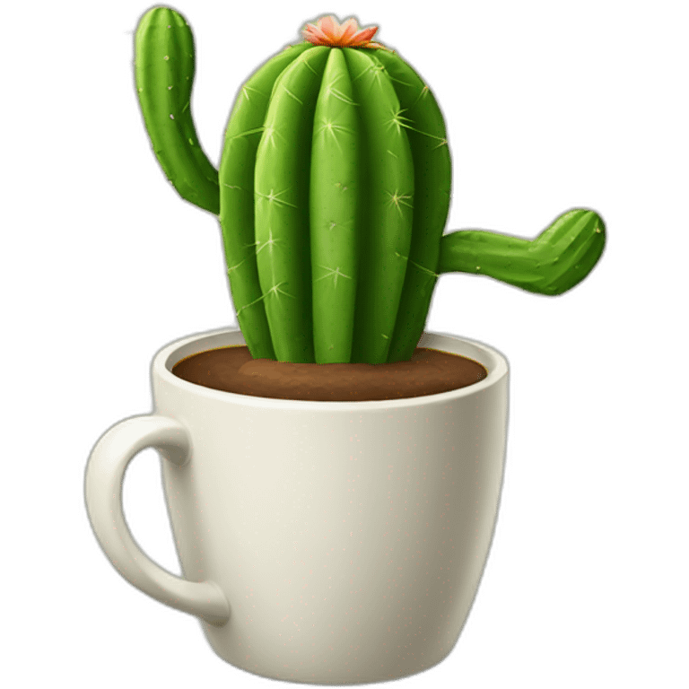 cacti drinking coffee emoji