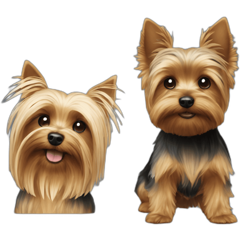 a yorkie terrier and a squirrrl emoji