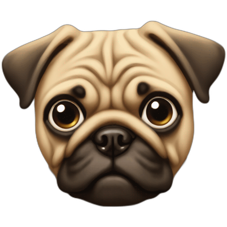 pug in a poop emoji emoji